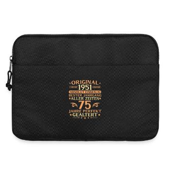 75 years perfectly aged vintage 1951 - Laptop bag 15" - black - Front