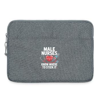 Medical Men Nursing Joke - Laptop bag 15" - heather grey - Front