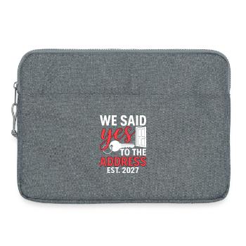 We Said Yes to The Address 2027 - Laptop bag 15" - heather grey - Front