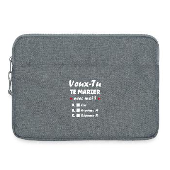 Proposition Mariage Interactif - Sacoche pour ordinateur portable 15 pouces - gris chiné - Devant
