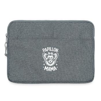 Papillon Sprüche Hunde Lustiges Papillon Geschenk  - Laptoptasche 15" - Grau meliert - Vorne