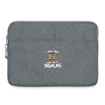 I Talk Shit About You in Tagalog - Laptoptasche 15" - Grau meliert - Vorne