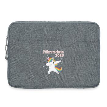 Driver's license 2026 passed car driving motorcycle - Laptop bag 15" - heather grey - Front