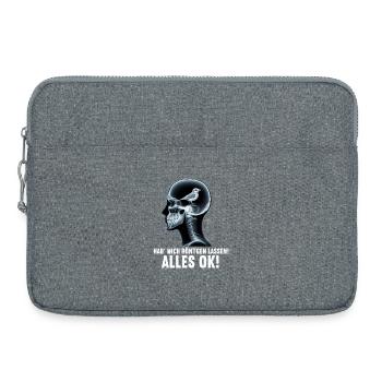 J’ai passé une radio, tout va bien, c’est drôle à dire - Sacoche pour ordinateur portable 15 pouces - gris chiné - Devant