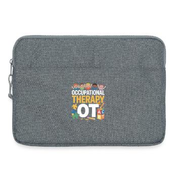 Occupational therapy child-friendly motif - Laptop bag 15" - heather grey - Front