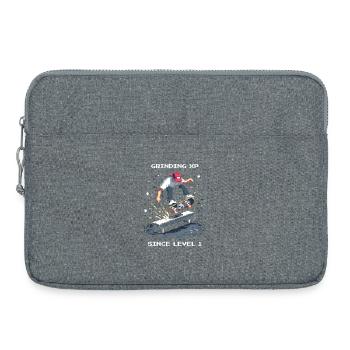 Grinding XP seit Level 1 | Skateboard - Laptoptasche 15" - Grau meliert - Vorne