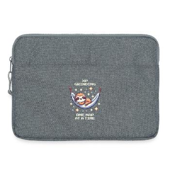 XP grinden mit Nickerchen | Faultier - Laptoptasche 15" - Grau meliert - Vorne