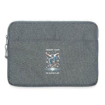 Insert Coin to Kickflip | Skate Trick - Laptoptasche 15" - Grau meliert - Vorne
