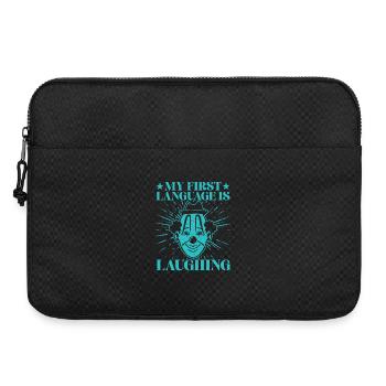 First Language Laughing Circus Performer Gift Idea - Laptop bag 15" - black - Front