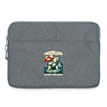Le Groenland n’est pas à vendre - Sacoche pour ordinateur portable 15 pouces - gris chiné - Devant