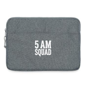 Groupe du matin SQUAD à 5h - Sacoche pour ordinateur portable 15 pouces - gris chiné - Devant