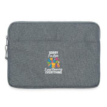 Femme de ménage Humour professionnel de la maison - Sacoche pour ordinateur portable 15 pouces - gris chiné - Devant