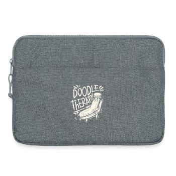 Doodle Doodle Drawing - Laptop bag 15" - heather grey - Front