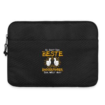Baggerfahrer Geschenkidee - Laptoptasche 15" - Schwarz - Vorne