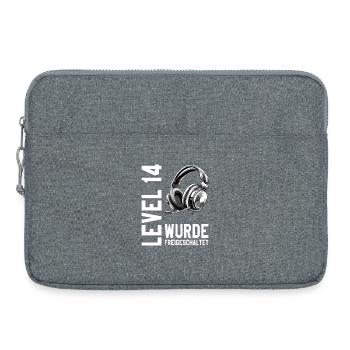 14. Geburtstag Junge Mädchen Teenager Level 14 - Laptoptasche 15" - Grau meliert - Vorne