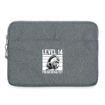 14. Geburtstag Junge Mädchen Teenager Level 14 - Laptoptasche 15" - Grau meliert - Vorne