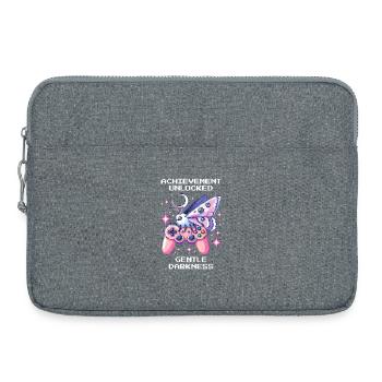 Douce obscurité déverrouillée | Goth doux - Sacoche pour ordinateur portable 15 pouces - gris chiné - Devant