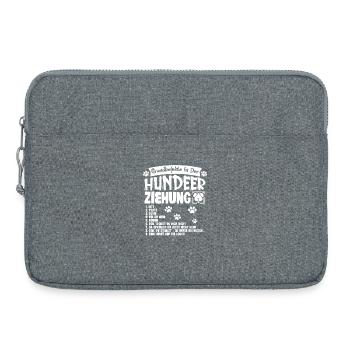 Grundbefehle der Hundeerziehung Hundemotiv - Laptoptasche 15" - Grau meliert - Vorne