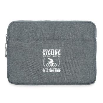 Fahrradliebe — In einer festen Beziehung - Laptoptasche 15" - Grau meliert - Vorne