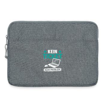 Nerd Computer KEIN TICKET KEIN PROBLEM LUSTIG - Laptoptasche 15" - Grau meliert - Vorne