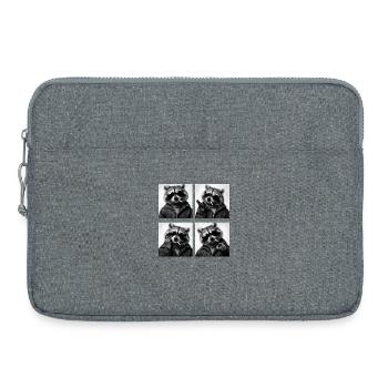 Raccoon Noir Quadruple: Sunglasses Cigarette - Laptop bag 15" - heather grey - Front