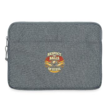 Pinball Pinball Player Respect The Balls Of Steel - Laptop bag 15" - heather grey - Front