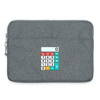 Calculatrice rétro de blocs de couleurs - Sacoche pour ordinateur portable 15 pouces - gris chiné - Devant