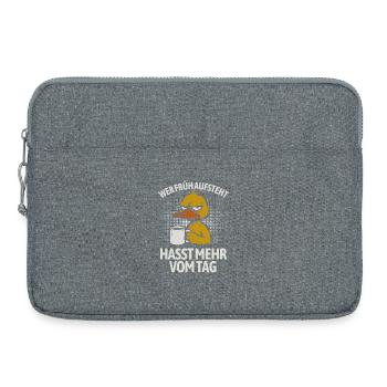 Duck - If you get up early, you hate more of the day - Laptop bag 15" - heather grey - Front
