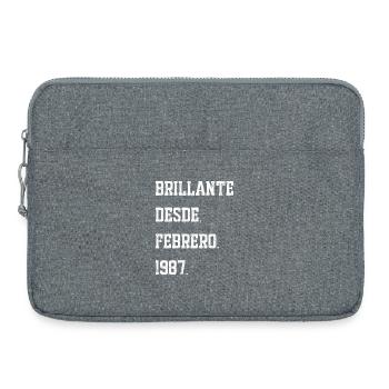 Birthday: February 1987 - Laptop bag 15" - heather grey - Front