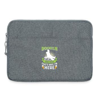 Bob Fahrer RODELN AND BEER THAT'S WHY I'M HERE - Laptoptasche 15" - Grau meliert - Vorne