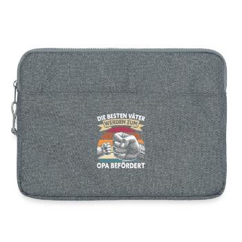 Les meilleurs pères sont promus grand-père - Sacoche pour ordinateur portable 15 pouces - gris chiné - Devant