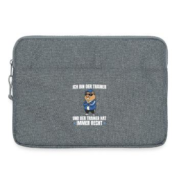 L’entraîneur de football Capybara a toujours raison - Sacoche pour ordinateur portable 15 pouces - gris chiné - Devant