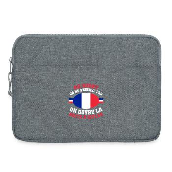 Rugby Boîte à Gifles - Sacoche pour ordinateur portable 15 pouces - gris chiné - Devant