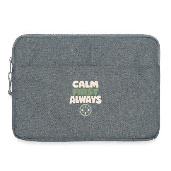 Ruhe Schlägt Panikbereitschaft, Lebensstil, - Laptoptasche 15" - Grau meliert - Vorne