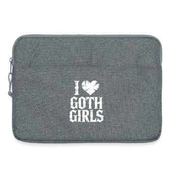 I Heart Goth Girls - Laptop bag 15" - heather grey - Front
