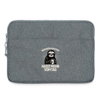 Sloth - If you get up early, you hate more of the day - Laptop bag 15" - heather grey - Front
