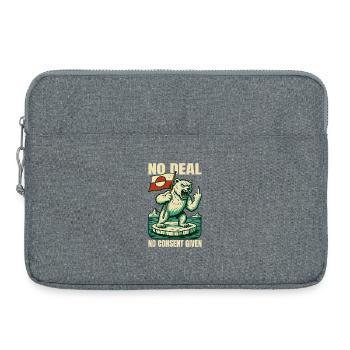 No Deal No Consent Giving Greenland Shirt - Laptoptasche 15" - Grau meliert - Vorne
