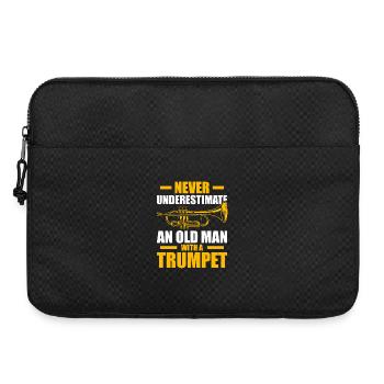 Un vieil homme avec un trompettiste - Sacoche pour ordinateur portable 15 pouces - noir - Devant
