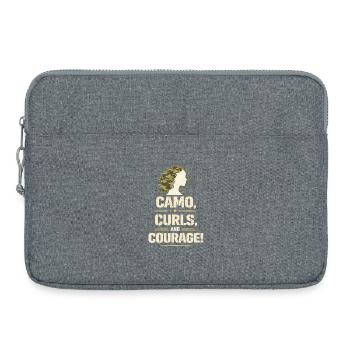 Boucles camouflages de soldate et courage - Sacoche pour ordinateur portable 15 pouces - gris chiné - Devant