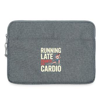 Running Late Counts As Cardio Humor Design - Laptoptasche 15" - Grau meliert - Vorne
