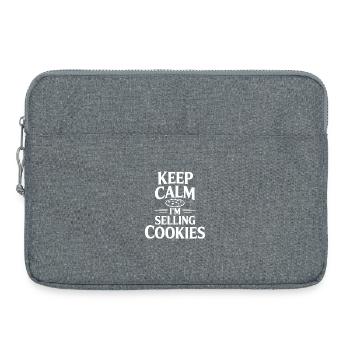 Keep Calm I'm Selling Cookies - Laptop bag 15" - heather grey - Front
