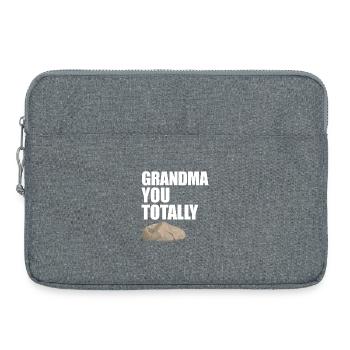 Mamie, tu déchires vraiment ton design de jeux de mots drôles - Sacoche pour ordinateur portable 15 pouces - gris chiné - Devant