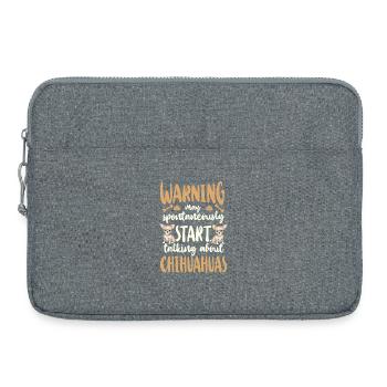Chihuahua Chihuahueño Warning May - Laptop bag 15" - heather grey - Front