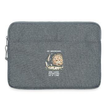 XP grinden: Höhlenmalerei | Urgeschichte - Laptoptasche 15" - Grau meliert - Vorne