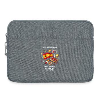 XP grinden | Tapas Spanien Barhopping - Laptoptasche 15" - Grau meliert - Vorne