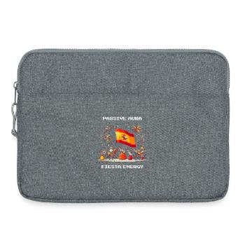 Passive Aura, Fiesta-Energie | Spanien Party - Laptoptasche 15" - Grau meliert - Vorne