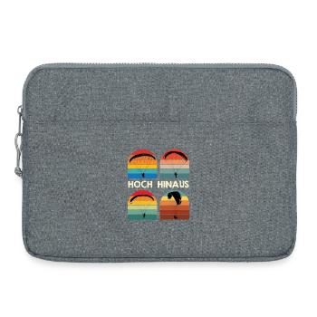 Gleitschirmflug HOCH HINAUS Retro Lustiges - Laptoptasche 15" - Grau meliert - Vorne