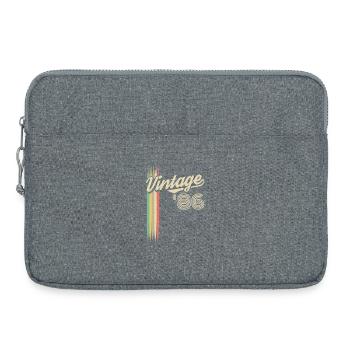 Vintage 86 Retro Stripes Logo - Laptop bag 15" - heather grey - Front