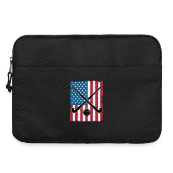 Field Hockey USA Flagge - Laptoptasche 15" - Schwarz - Vorne