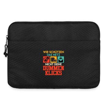 Coder WE DON'T USE THE NET YOUR STUPID CLICKS - Laptop bag 15" - black - Front